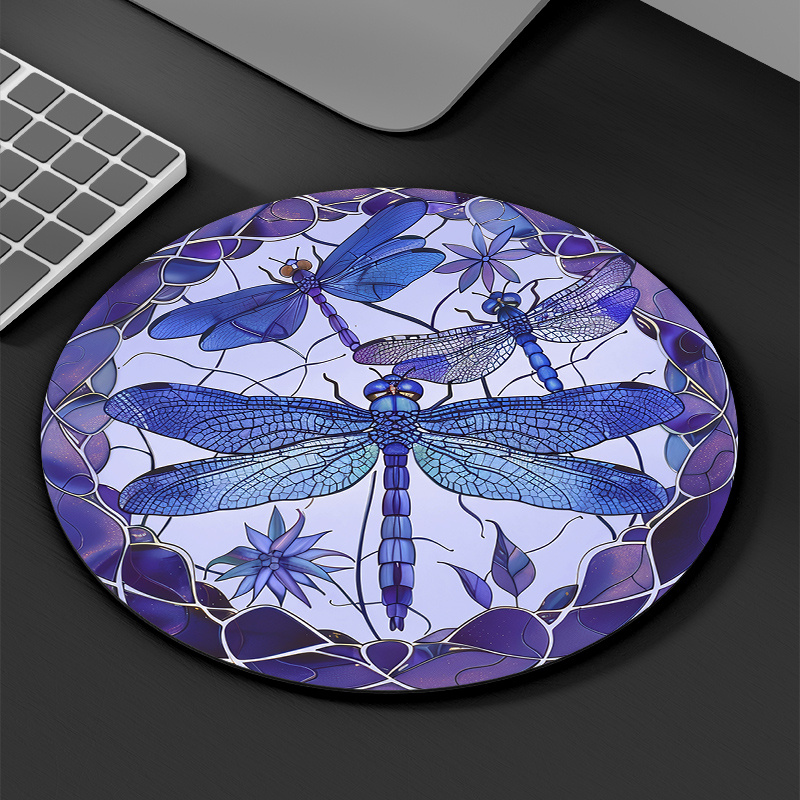 Ronde muismat met paars libell - Tradescantia Purple recensie en prijs